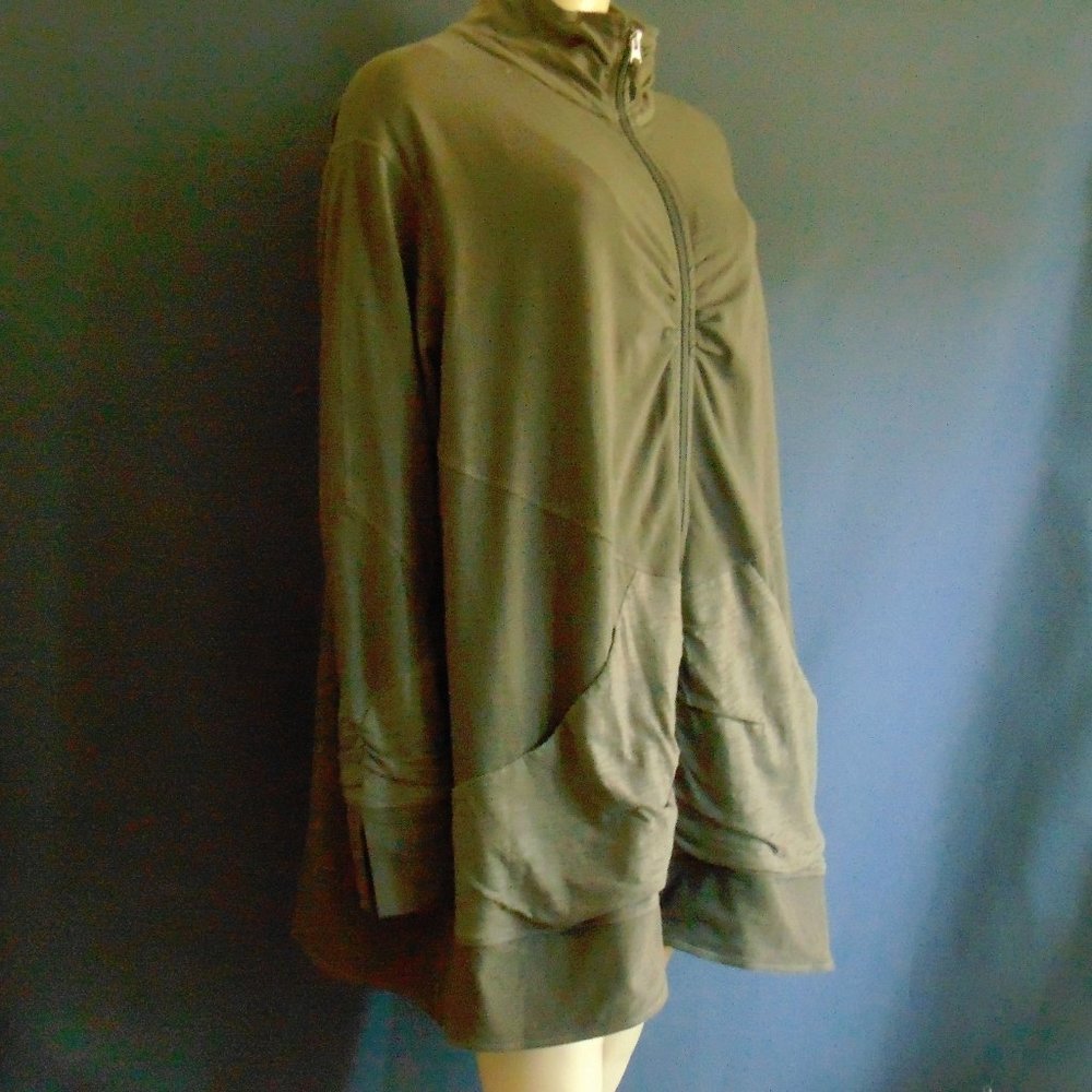 Neon Buddha Olive Green Knit Zipper Jacket 3X - Picture 2 of 8